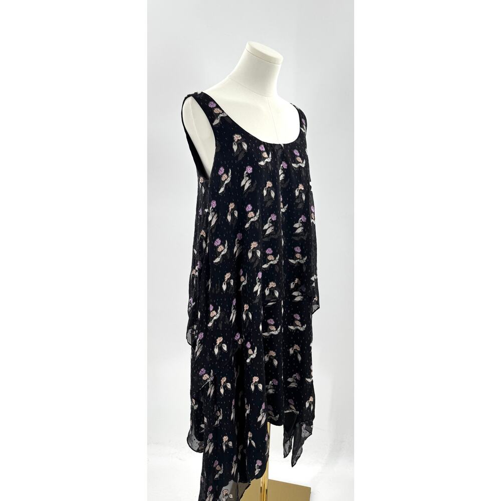 Opening Ceremony Black Gestures Burnout Handkerchief Dress Sleeveless 8 - Picture 2 of 11